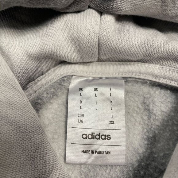 Adidas Hoodie Sweatshirt Mens Sz Large All Szn Fleece Washed Gray Tie Dye Pocket - Picture 2 of 15